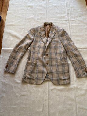 Tombolini Wool Silk Blend Jacket Size 52L